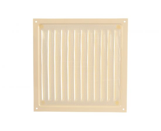 Решетка вентиляционная стальная с сеткой (200x200 мм; слоновая кость) ERA 2020МЭ 89-051 