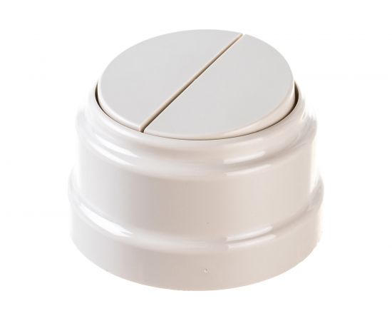 2-клавишный выключатель Bylectrica А510-2202 10А открытой установки, серия РЕТРО, бежевый, А510-2202 бежевый 