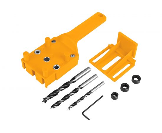 Кондуктор для сверления отверстий + набор аксессуаров 8 предметов WWDL08 DEKO 041-0224 
