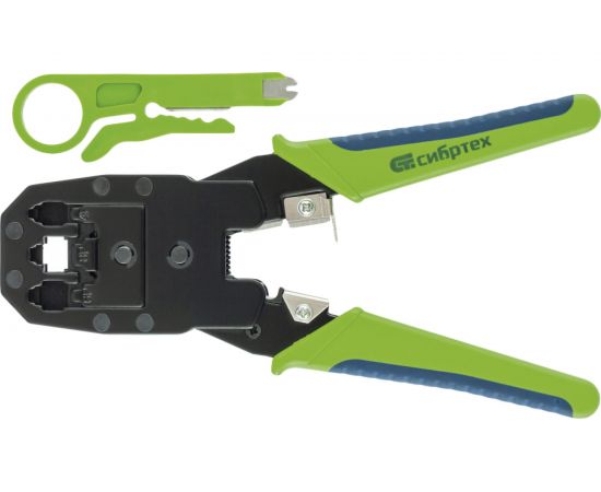 Клещи для обжима телефонных и компьютерных клемм СИБРТЕХ 4P, 6P, 8P 17733 