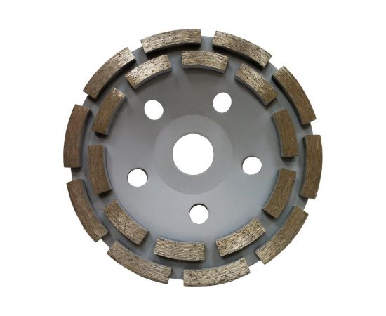 Диск алмазный шлифовальный чашечный сегментированный двухрядный сухая/влажная шлифовка БА-125Ч СПЕЦ 0950002 