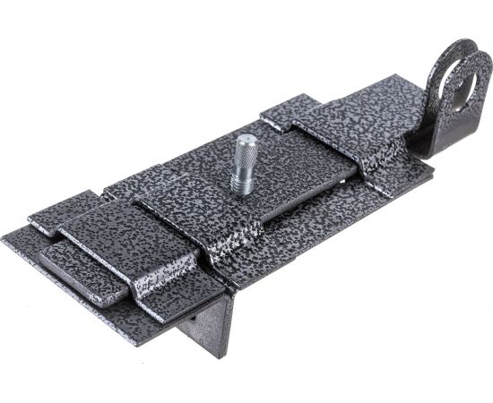 Накладной засов с проушиной Делга (серебро; с плоским ригелем; 180 мм) Д816 