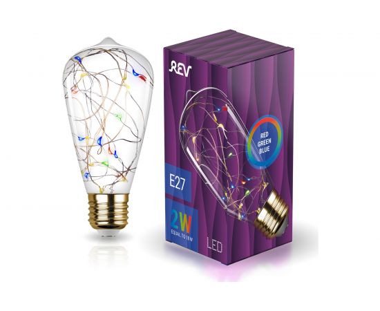 Светодиодная лампа REV VINTAGE RGB Starry ST64, E27, DECO Premium 32447 8 