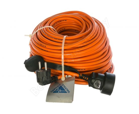 Удлинитель шнур Партнер-Электро GardenLine с/з ПВС 3х1,5 16A 50м IP 44 US106C-150OR – изображение 2