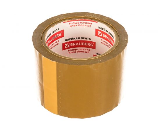 Клейкая лента BRAUBERG 72 мм х 66 м, упаковочная, коричневая, 45 мкм, 440110 – изображение 2