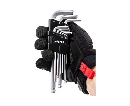 Набор шестигранных длинных ключей с шаром 9 шт Inforce 06-05-94 – изображение 2