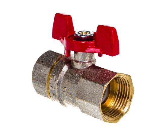 Кран шаровой RTP латунный, вн/вн., PN 25, ручка бабочка, G 3/4 25349 – изображение 2