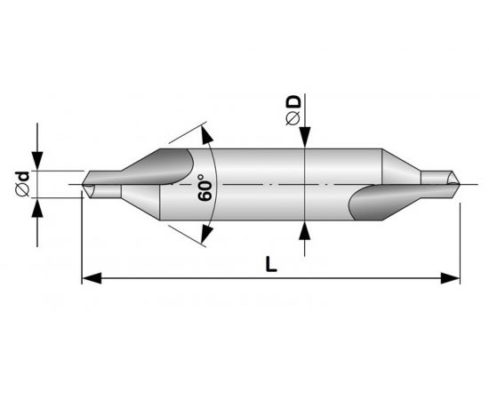 Сверло центровочное DIN 333 А (2.5х45 мм) RUKO 217025 – изображение 2