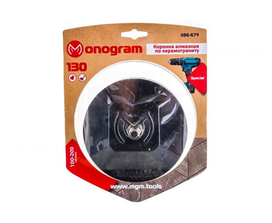 Коронка алмазная с пилотным сверлом Special (130х70 мм) MONOGRAM 086-679 – изображение 3