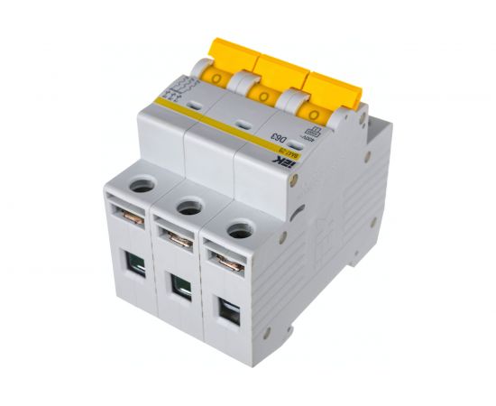 Автоматический модульный выключатель IEK ВА 47-29 3п, D, 63А, 4.5кА, ИЭК MVA20-3-063-D – изображение 3