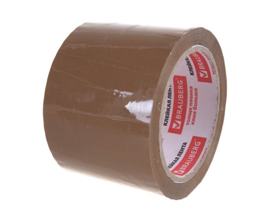 Клейкая лента BRAUBERG 72 мм х 66 м, упаковочная, коричневая, 45 мкм, 440110 – изображение 3