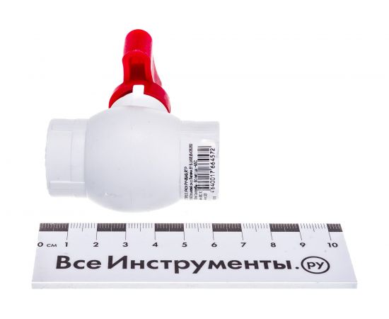 Кран шаровой RTP бабочка КРАСНЫЙ D20 мм 14976 – изображение 3