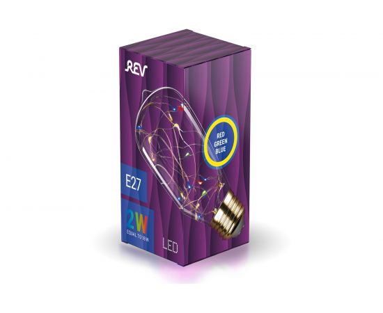 Светодиодная лампа REV VINTAGE RGB Starry ST64, E27, DECO Premium 32447 8 – изображение 3