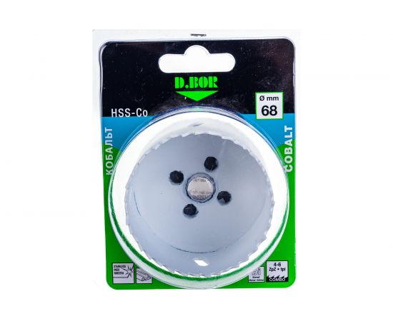 Коронка биметаллическая М42 Cobalt 8% 68 мм D.BOR 9H-4106805D – изображение 4