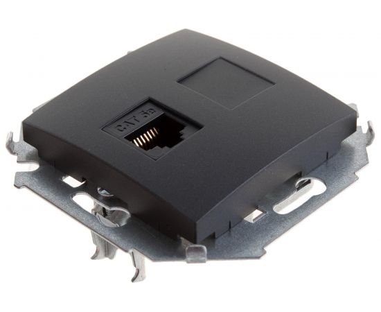 Компьютерная розетка Simon RJ45 кат.5e AMP, графит 1591551-038 – изображение 4