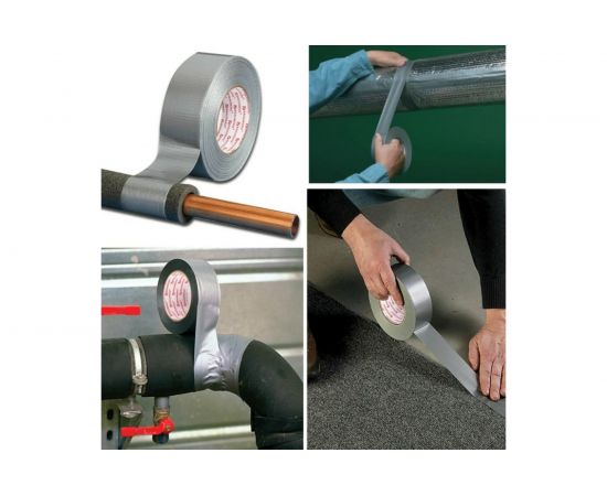 Клейкая армированная лента BRAUBERG 48 мм х 25 м, тканевая основа, европодвес 606770 – изображение 5