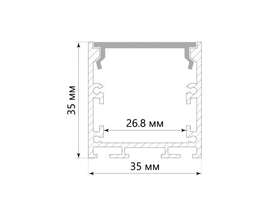 Накладной профиль для светодиодной ленты FERON CAB256 цвет черный, 10369 – изображение 5