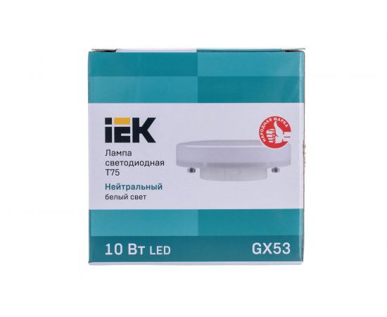 Лампа IEK LED T75 таблетка 10вт 230В 4000К GX53 LLE-T80-10-230-40-GX53 – изображение 5