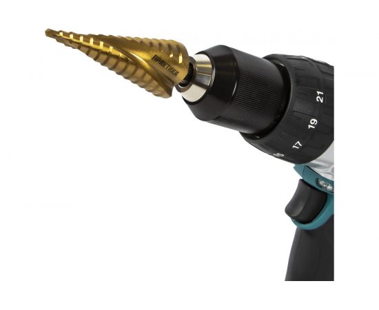 Сверло ступенчатое спиральное с кобальтовым покрытием по металлу (4-30 мм; шаг 2 мм; 3-х гран.хвост.10 мм) ПРАКТИКА 793-770 – изображение 5