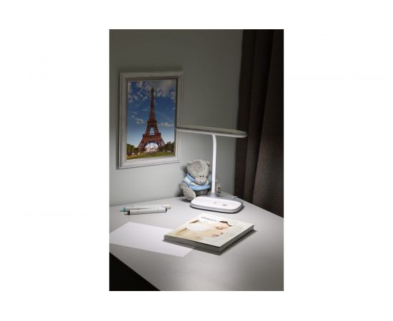 Настольный светильник ЭРА NLED-458-6W-W белый Б0028457 – изображение 7