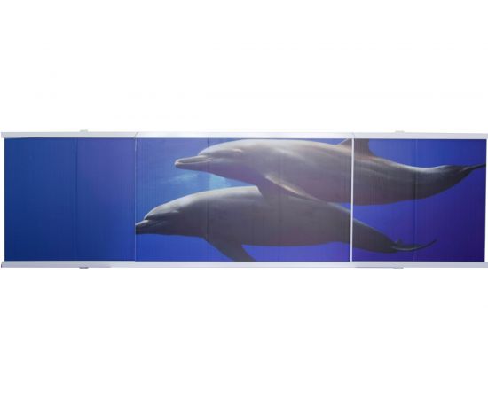 Экран под ванну Лидер Дельфины из ПВХ панелей на пластиковом каркасе 150 см 
