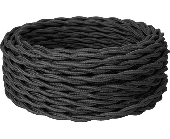 Силовой кабель Retro Electro ретро, 2х1,5, черный, длина бухты 20 2254729 