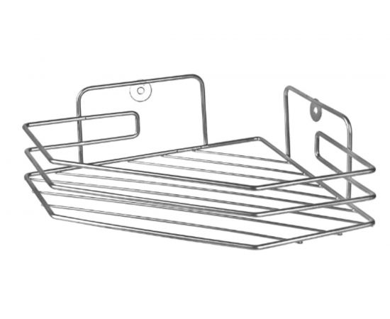 Полка в ванную EUROHOUSE 1 секционная, угловая 20,5х20,5х6,5 см, хром 14321 