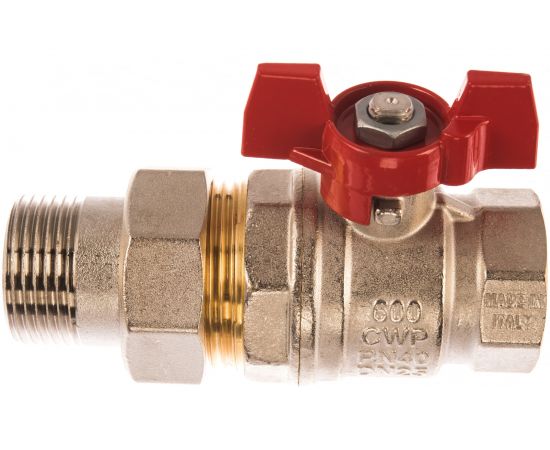 Шаровой кран RuB с накидной гайкой (""американка""), 1"" DN25 PN40, ВР-ВР, серия MILANO (S.90) S90F36 