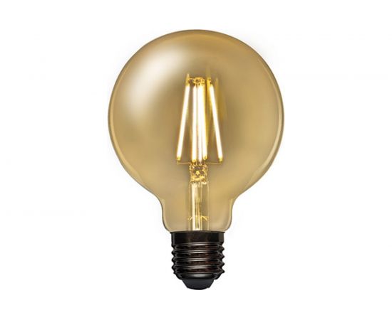 Филаментная лампа REXANT Груша A95 11.5 Вт 2400K E27 золотистая колба 604-142 – изображение 2