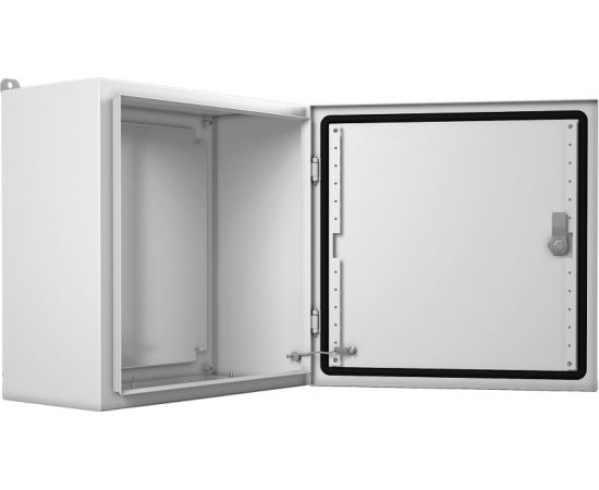 Электротехнический, настенный шкаф ЦМО, сплошная металлическая дверь, серый EMW-300.300.150-1-IP66 – изображение 2