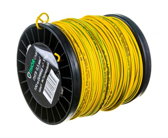 Провод ПУГВ Торкабель 0,5 ж/зеленый 100м на катушке 0749524536939 – изображение 2