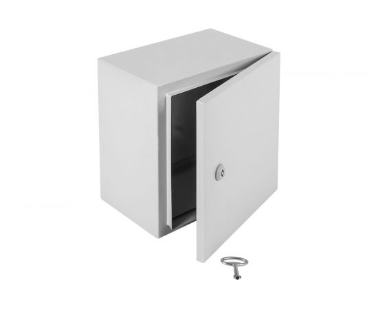 Электротехнический настенный шкаф ЦМО сплошная металлическая дверь серый EMW-400.300.210-1-IP66 – изображение 4