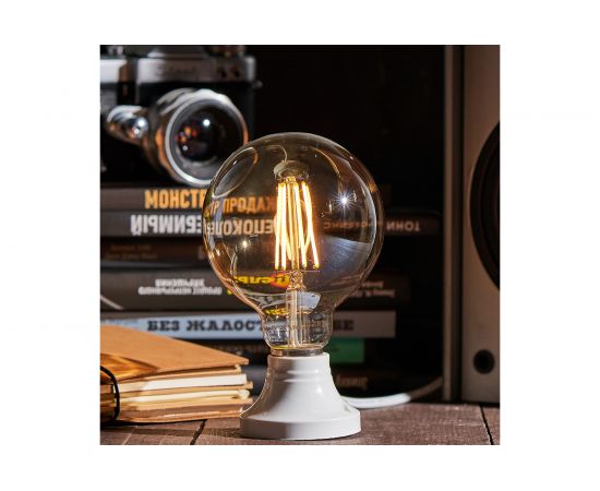 Филаментная лампа REXANT Груша A95 11.5 Вт 2400K E27 золотистая колба 604-142 – изображение 4