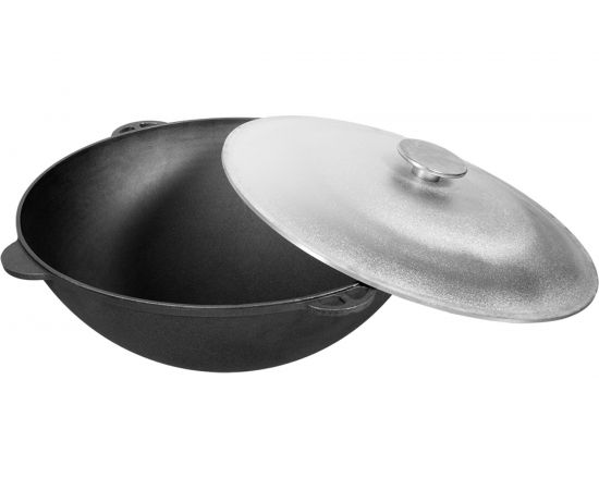 Домашний (дачный) чугунный казан с крышкой в чехле BOYSCOUT 12 л, азиатская чаша 61361 – изображение 4