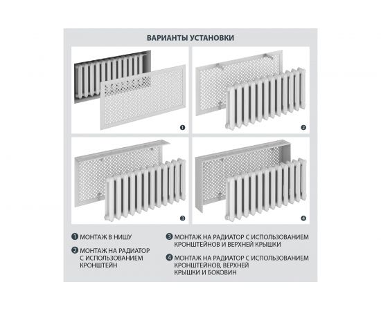 Экран для радиатора Стильный Дом Сусанна 90х60 см, венге v546070 – изображение 5