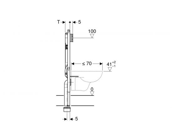 Монтажная рама GEBERIT 111.796.00.1 Duofix со смывным бачком, толщина 8 см, Sigma 8 00000046617 – изображение 5