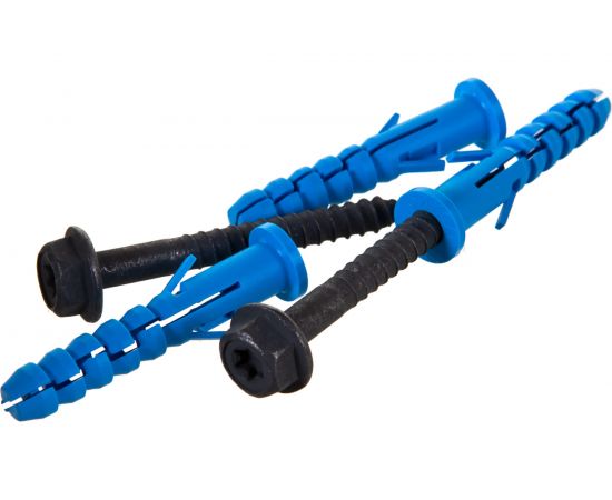 Фасадный дюбель ЕВРОПАРТНЕР ДФ Б 10x60 мм, шуруп ШГ, покрытие ТДЦ 4шт A1 0126 2 – изображение 6