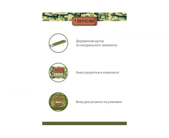 Универсальная решетка-гриль BOYSCOUT + картонный веер 61302 – изображение 6