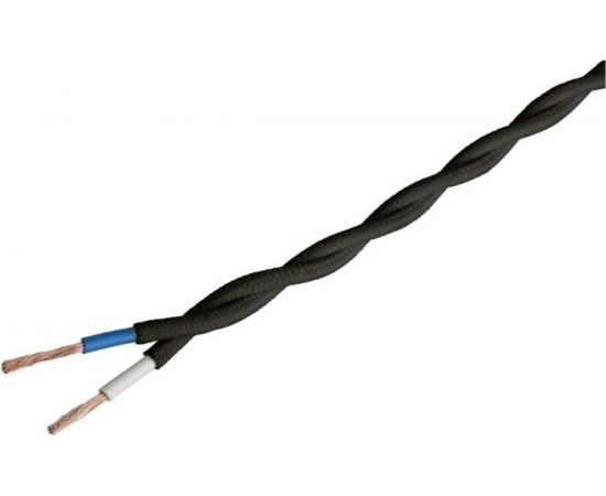 Силовой кабель Retro Electro ретро, 2х1,5, черный, длина бухты 20 2254729 – изображение 7