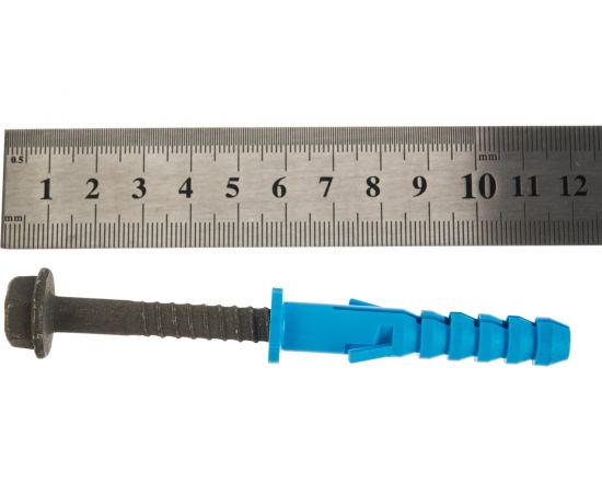 Фасадный дюбель ЕВРОПАРТНЕР ДФ Б 10x60 мм, шуруп ШГ, покрытие ТДЦ 4шт A1 0126 2 – изображение 8