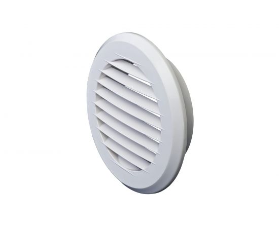 Решетка пластмассовая круглая с фланцем (d=125 мм; 170х170х40 мм) Эвент ПКР 170/125 