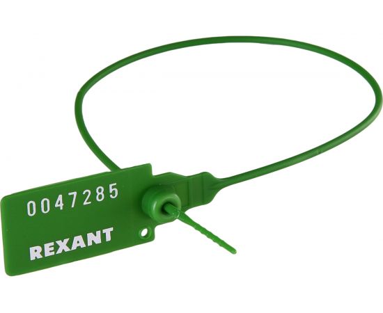 Номерная пломба для опечатывания REXANT пластиковая 320 мм зеленая 50 шт 07-6133 