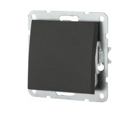 1-клавишный выключатель LK Studio, схема 1, 16 A, 250 B, черный бархат 860108-1 
