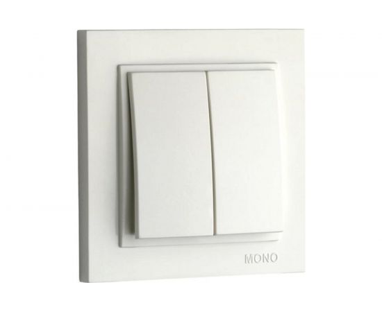 Двухклавишный выключатель MONO ELECTRIC Despina, слоновая кость 102-010025-102 