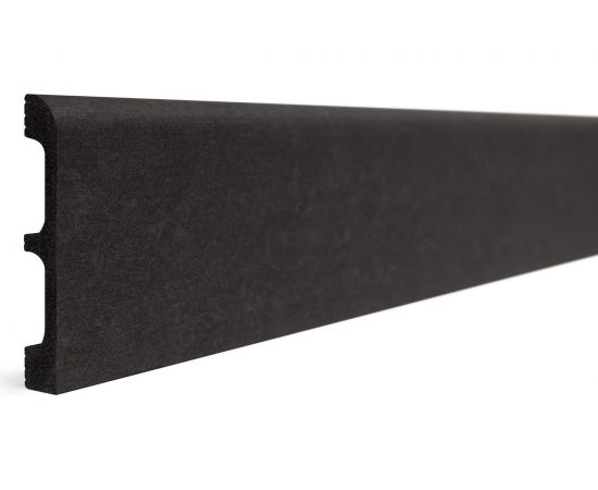 Плинтус напольный ударопрочный влагостойкийDecor-Dizayn цвет графит 80x13x2400 мм 706-94 