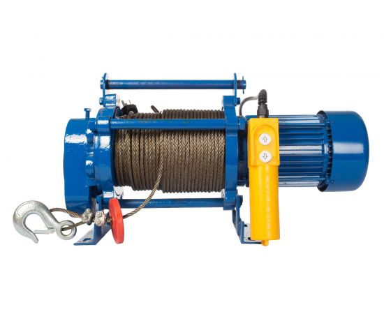 Электрическая лебедка TOR ЛЭК-300 E21 (KCD) 300 кг, 220 В со стальным канатом 70 м 1002129 