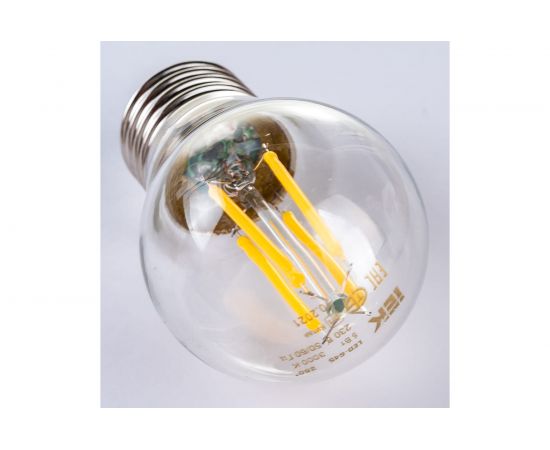 Лампа IEK серия 360, LED, G45, шар прозрачный, 5вт, 230В, 3000К, E27 LLF-G45-5-230-30-E27-CL 