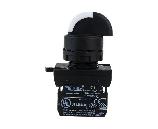 Переключатель Emas 0-1, с фиксацией, 1НО, серия C, 250В AC, 4А CP100S20 