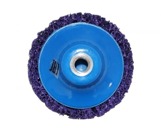 Круг для снятия ржавчины на резьбе фиолетовый (100 мм; M14) Русский Мастер РМ-90498 