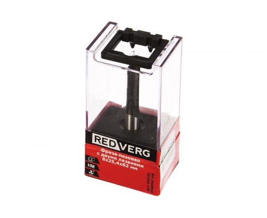 Фреза пазовая HM (8х25.4х62 мм; хвостовик 8 мм; Z2) REDVERG 6625642 – изображение 2